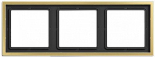 Рамка универсальная Jung LS990 metal 3-м. латунь фото Рамка универсальная Jung LS990 metal 3-м. латунь картинка